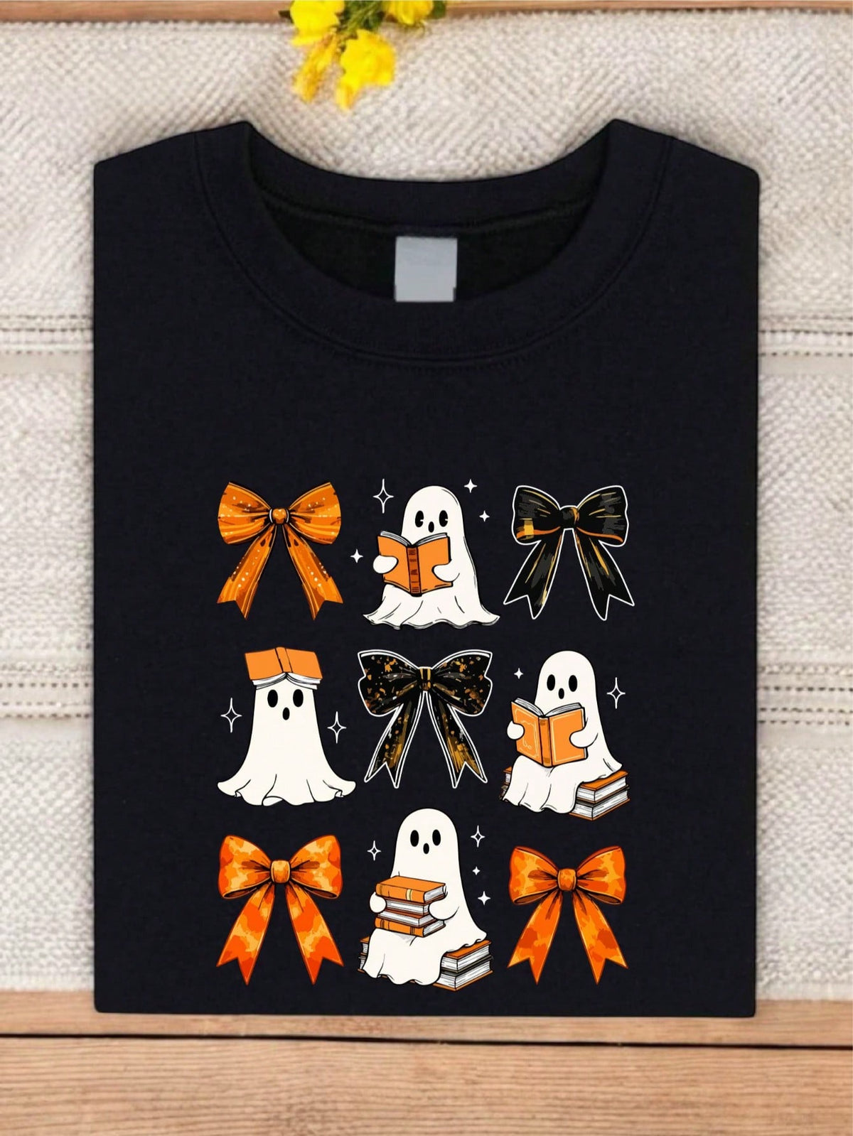 Coquette Ghost Book Halloween T-Shirt