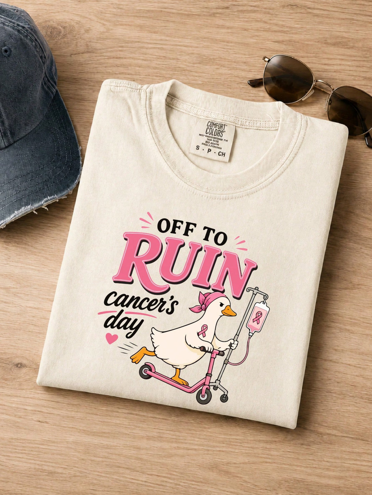 Breast Cancer Goose Comfort T-Shirt