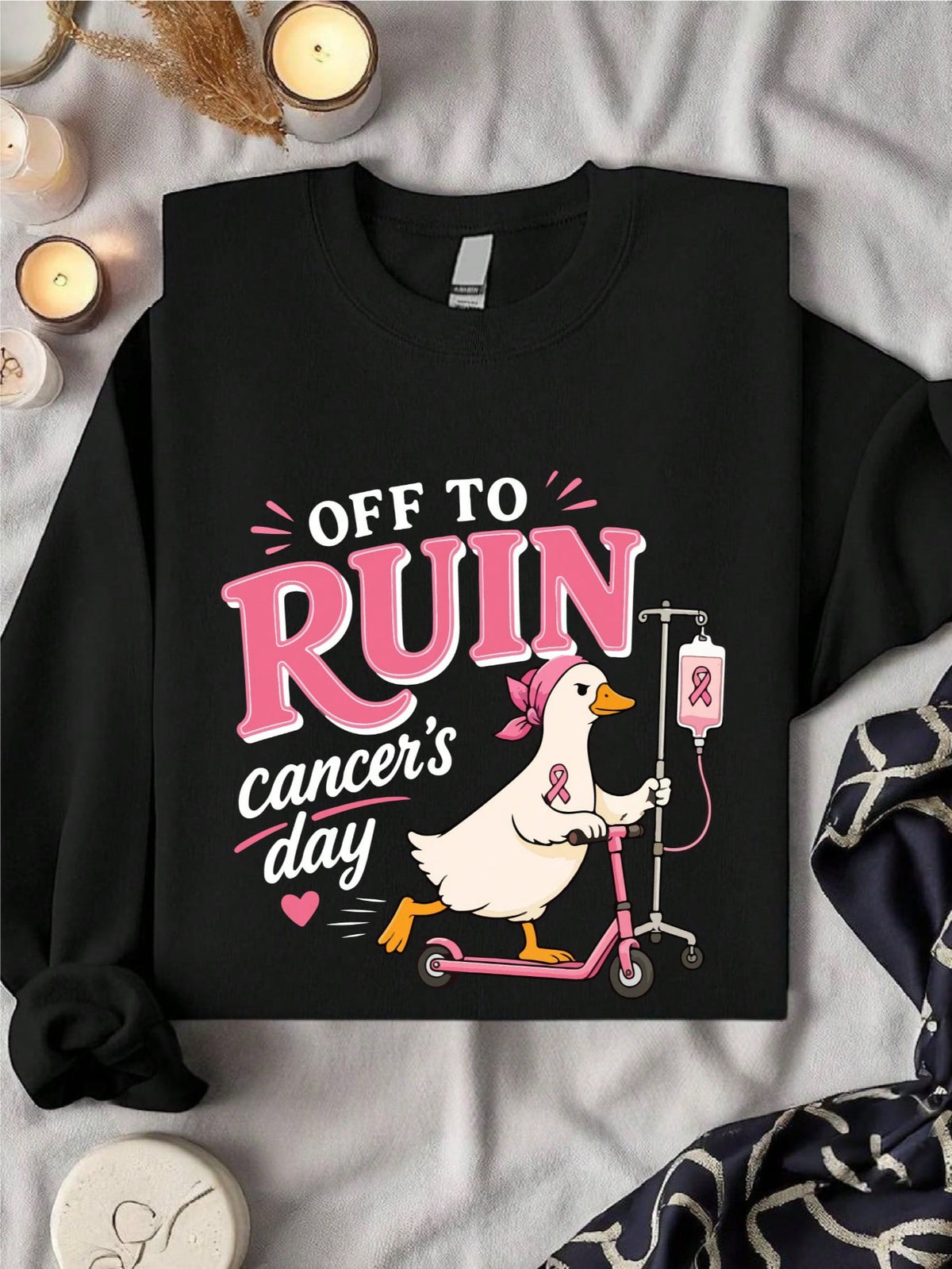 Breast Cancer Goose Sweatshirt