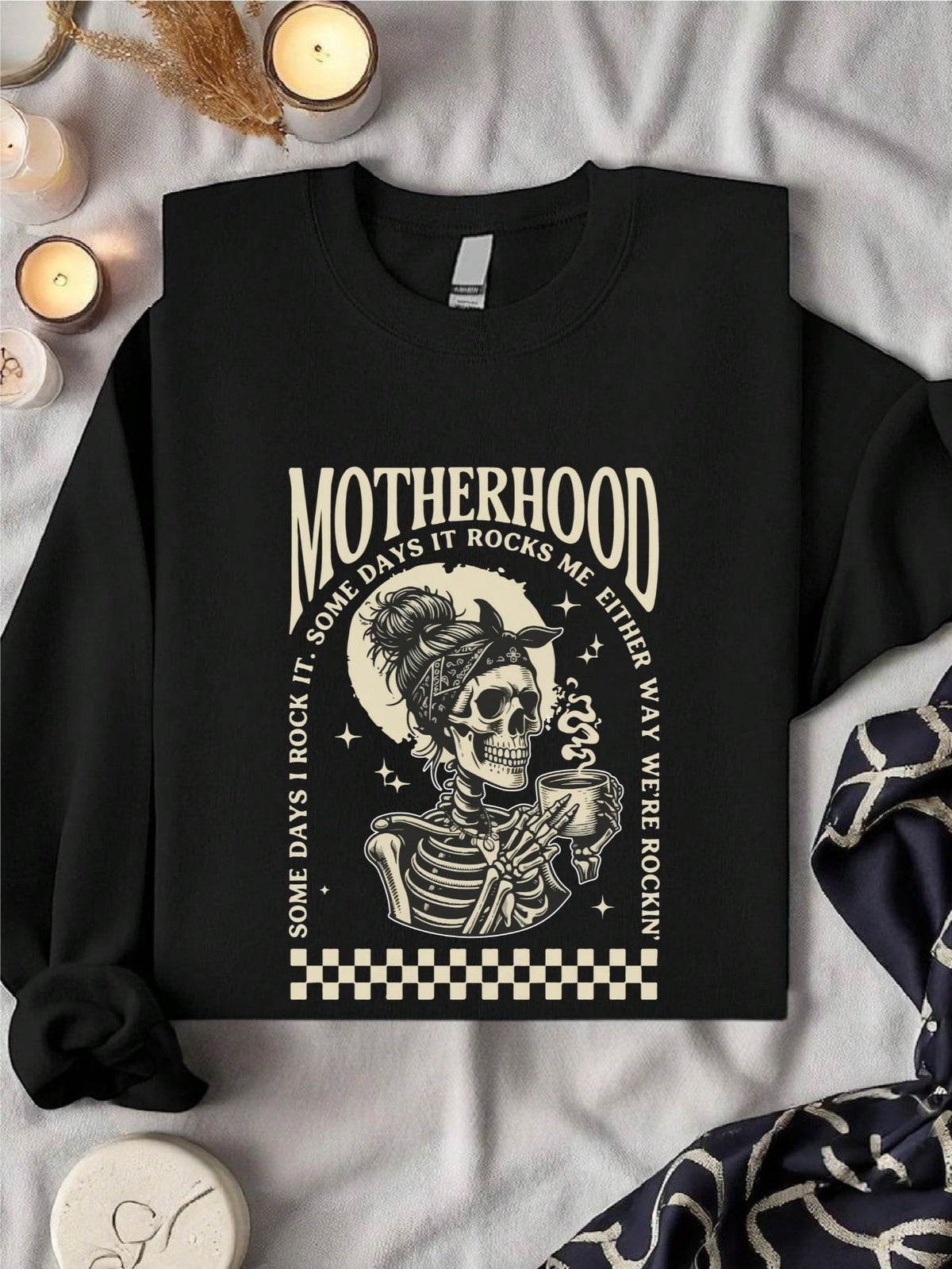 Motherhood Rock Skeleton Sweatshirt