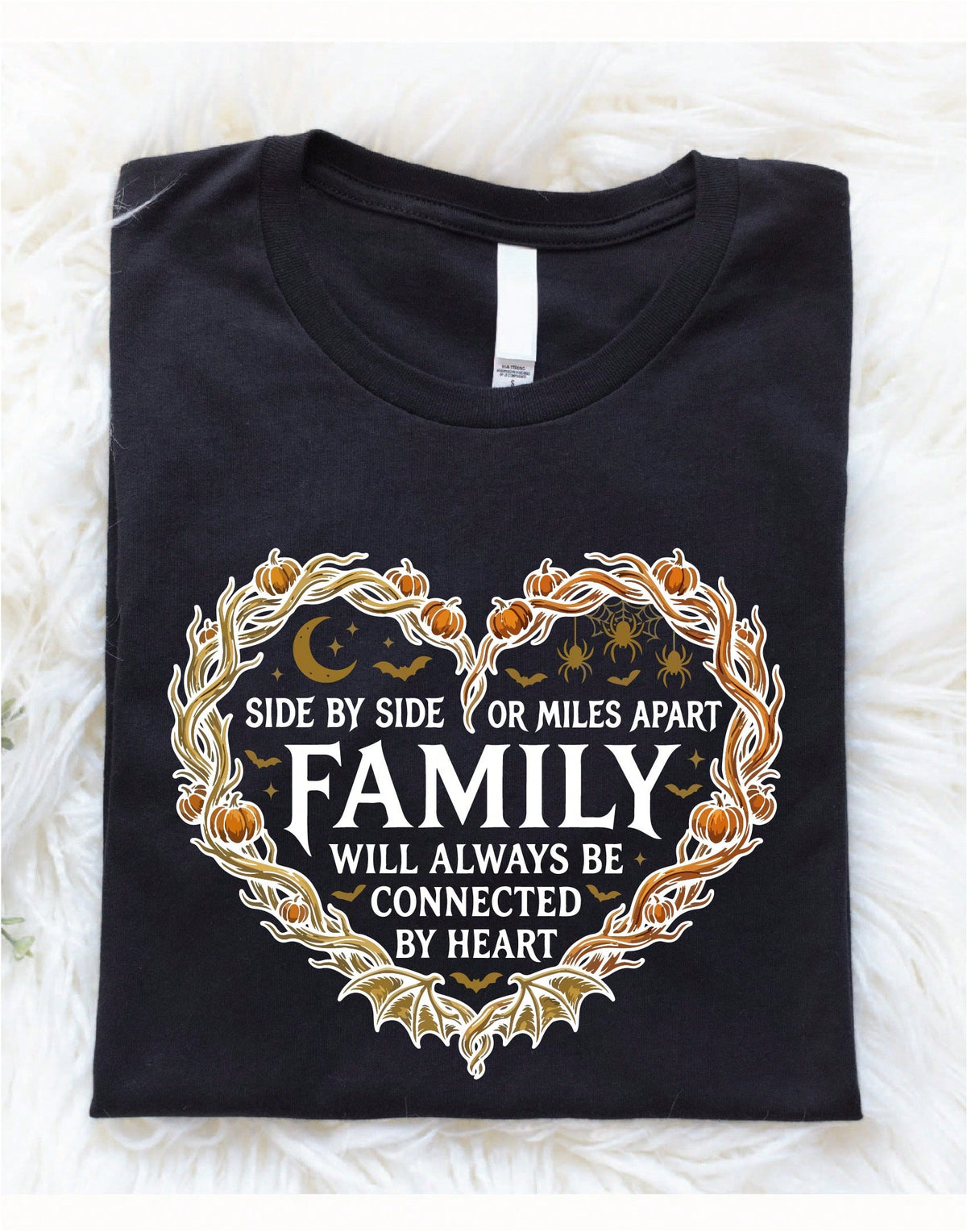 Side By Side Or Miles Apart Family Halloween T-Shirt