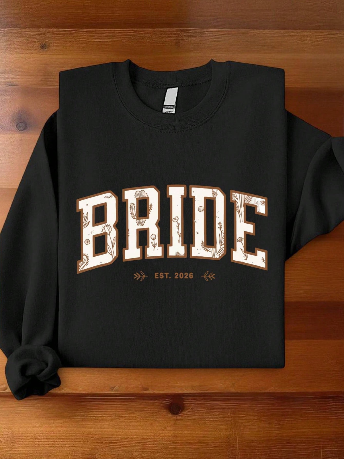 1 PC Floral Bride Groom Est. 2026 Sweatshirt