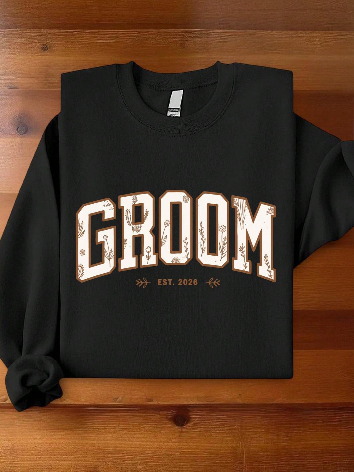 1 PC Floral Bride Groom Est. 2026 Sweatshirt