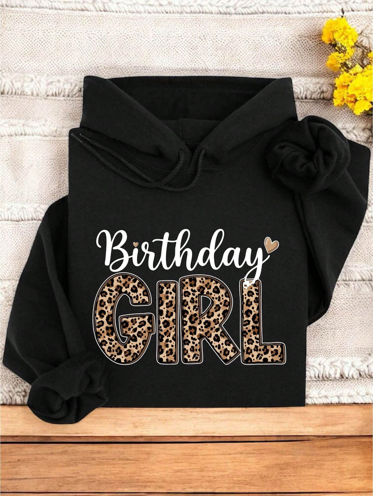 Leopard Birthday Girl Hoodie