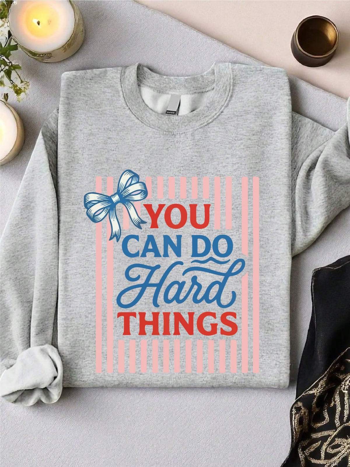 Coquette You Can Do Hard Things Sweatshirt
