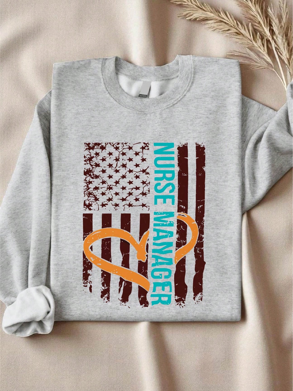 Nurse Manager American Flag Sweatshirt