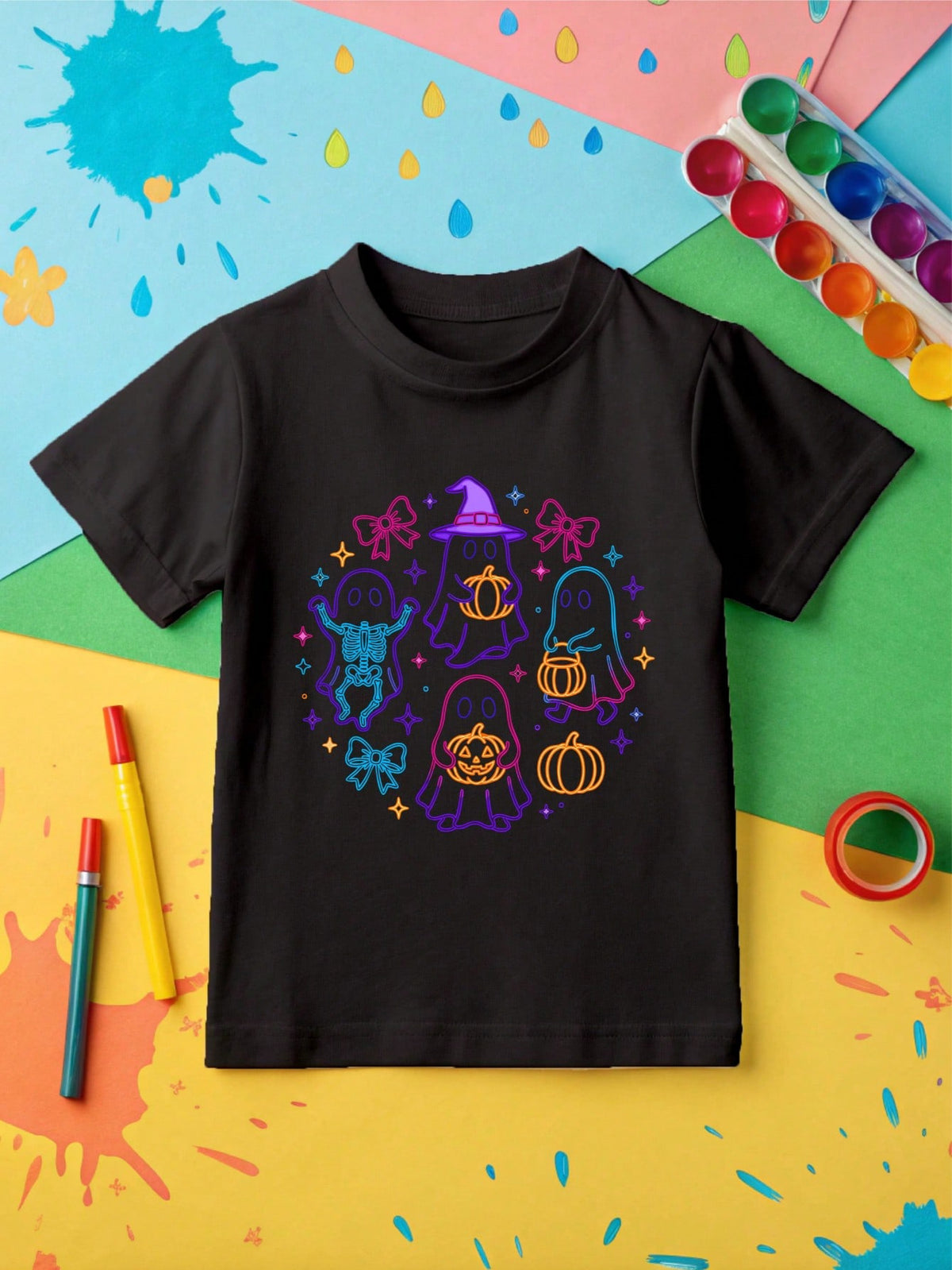 Neon Ghost Kids Hoodie