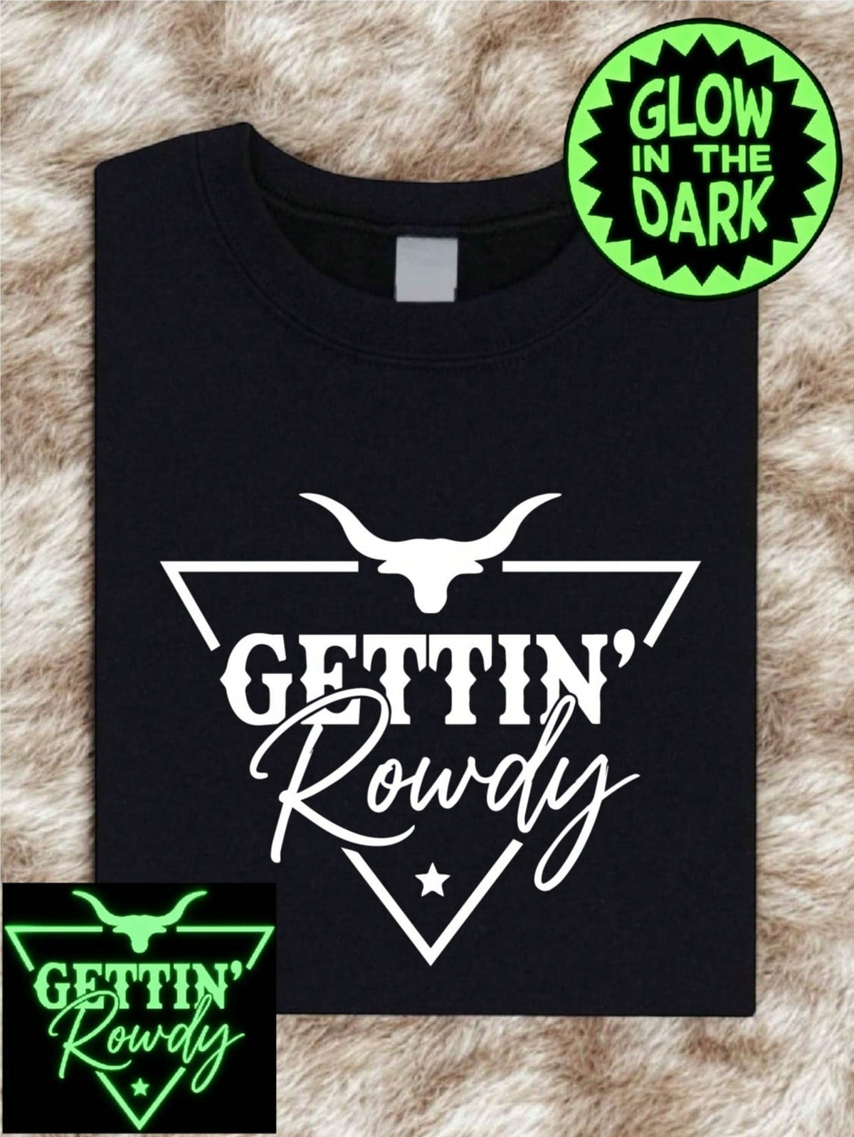 Glow In The Dark Cowgirl Bachelorette T-Shirt