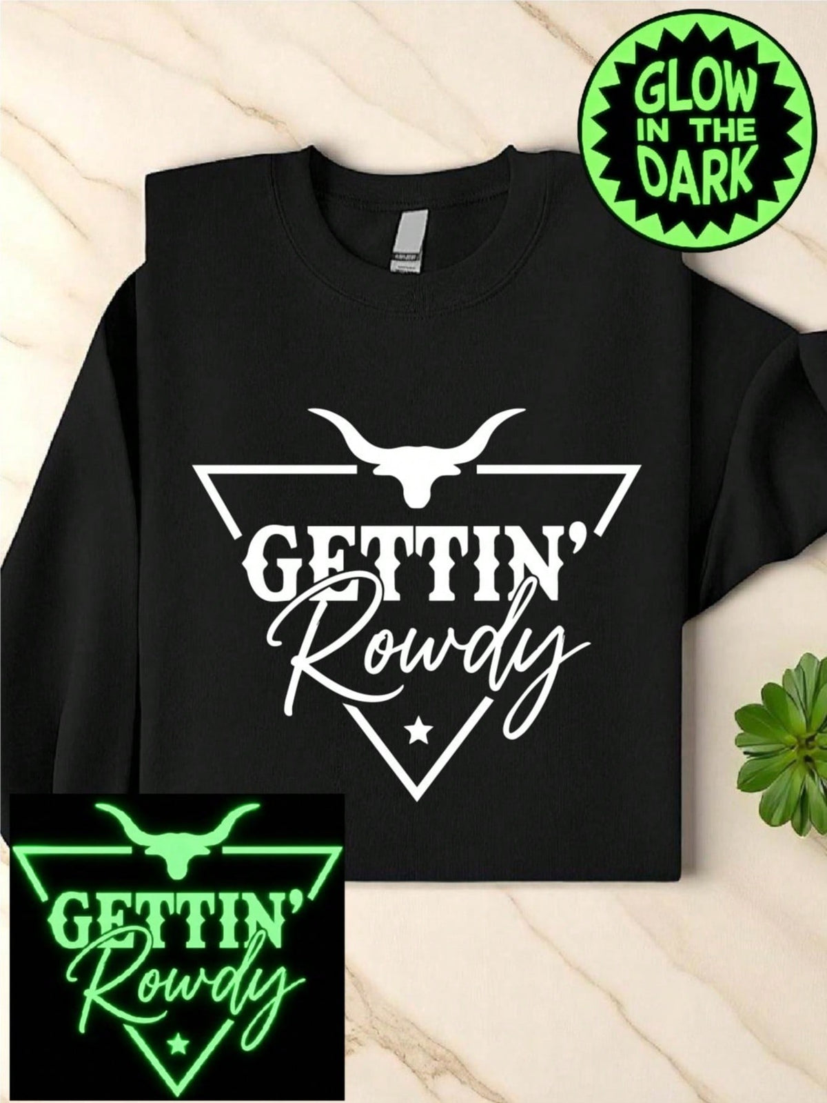 Glow In The Dark Cowgirl Bachelorette Sweatshirt