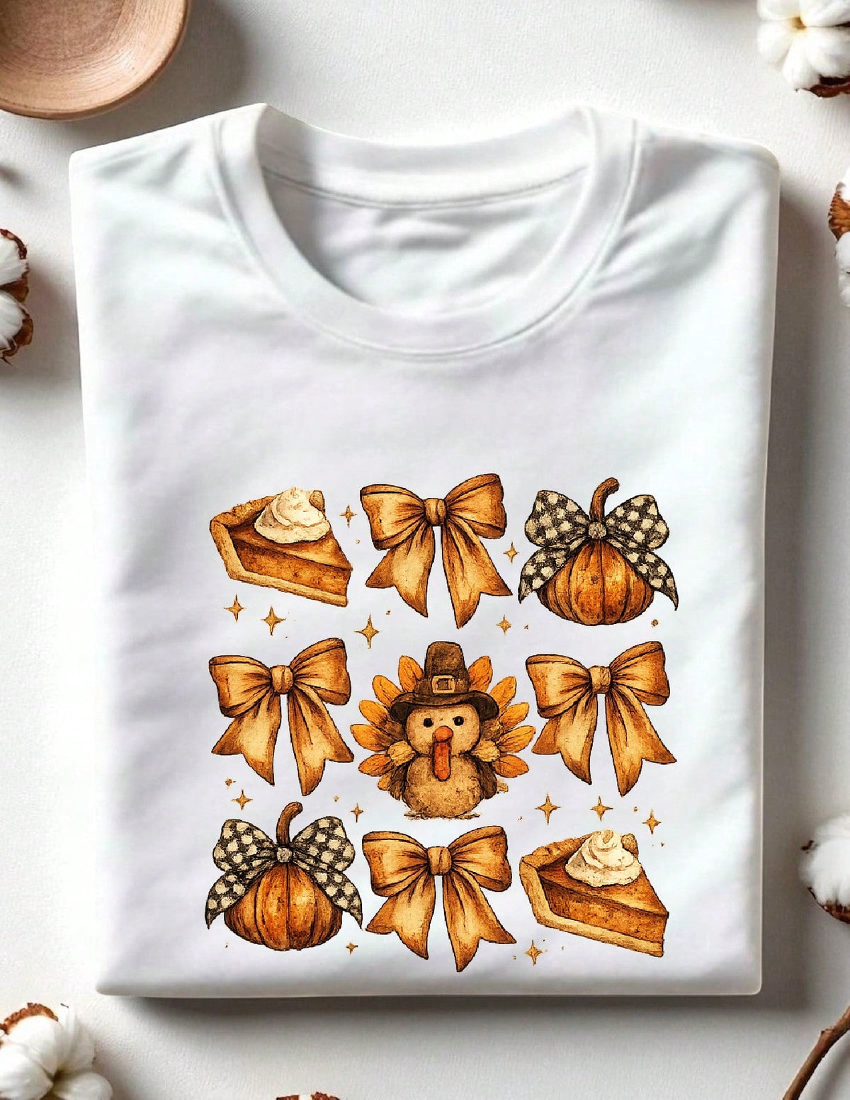 Coquette Bow Thanksgiving T-Shirt