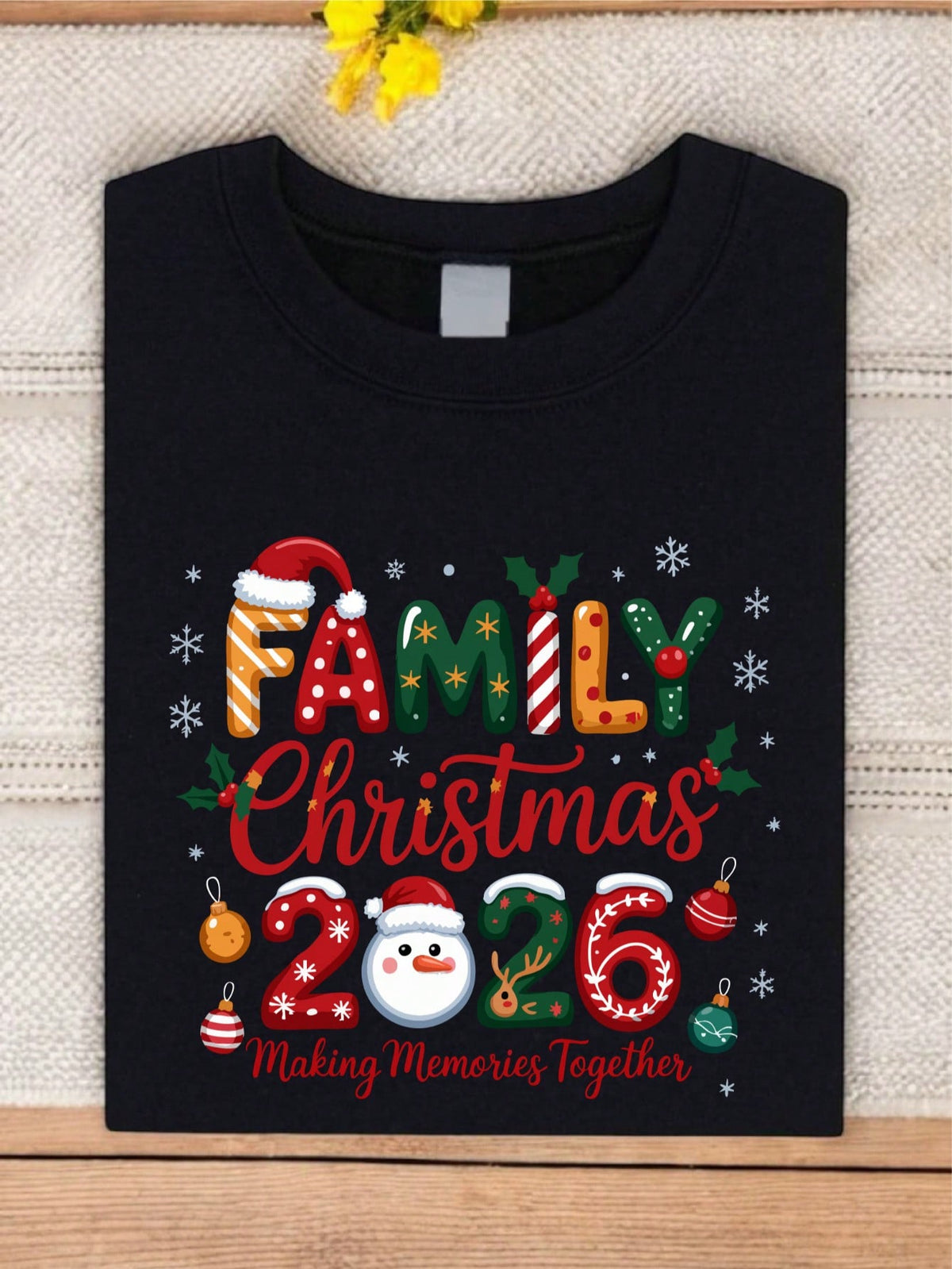 Snowman Family Christmas 2026 T-Shirt