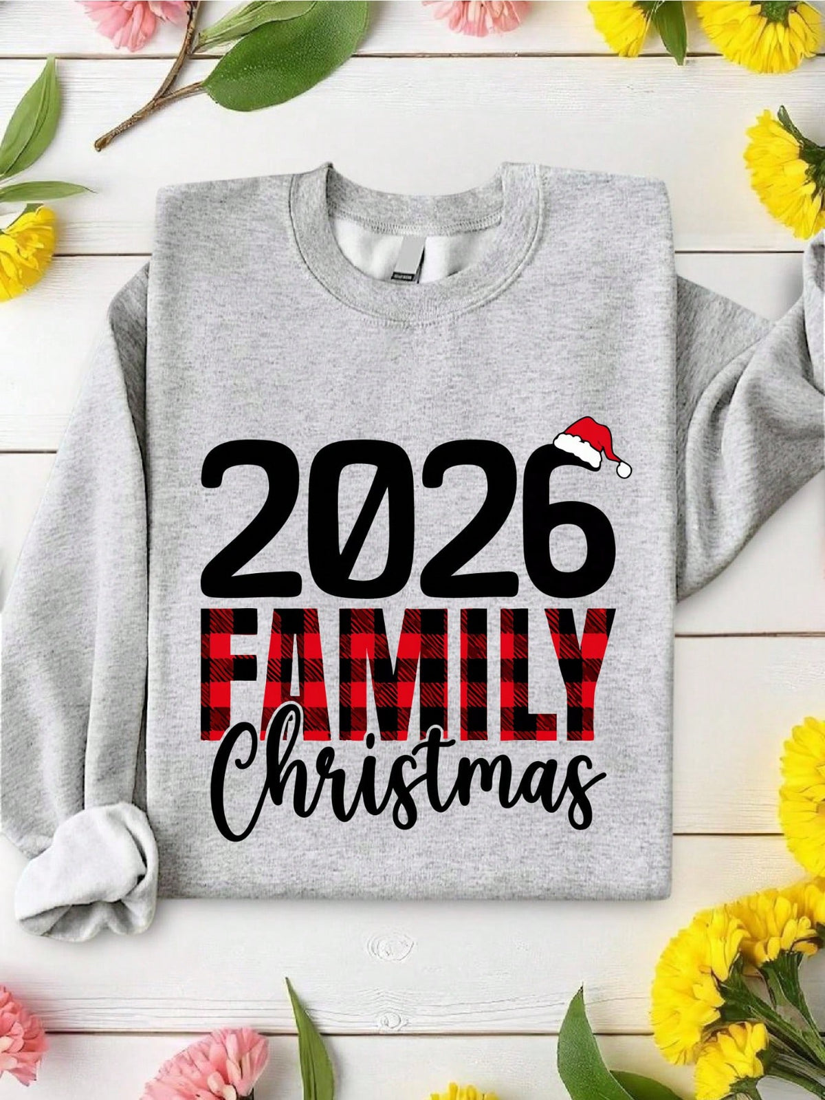 Retro Red Buffalo Plaid 2026 Christmas Sweatshirt