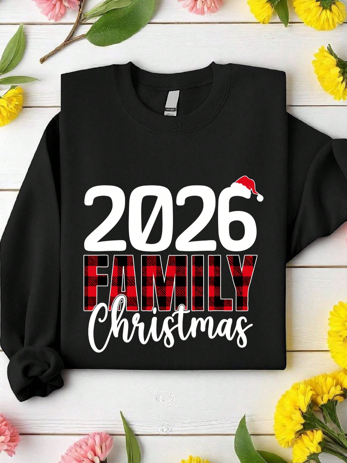 Retro Red Buffalo Plaid 2026 Christmas Sweatshirt