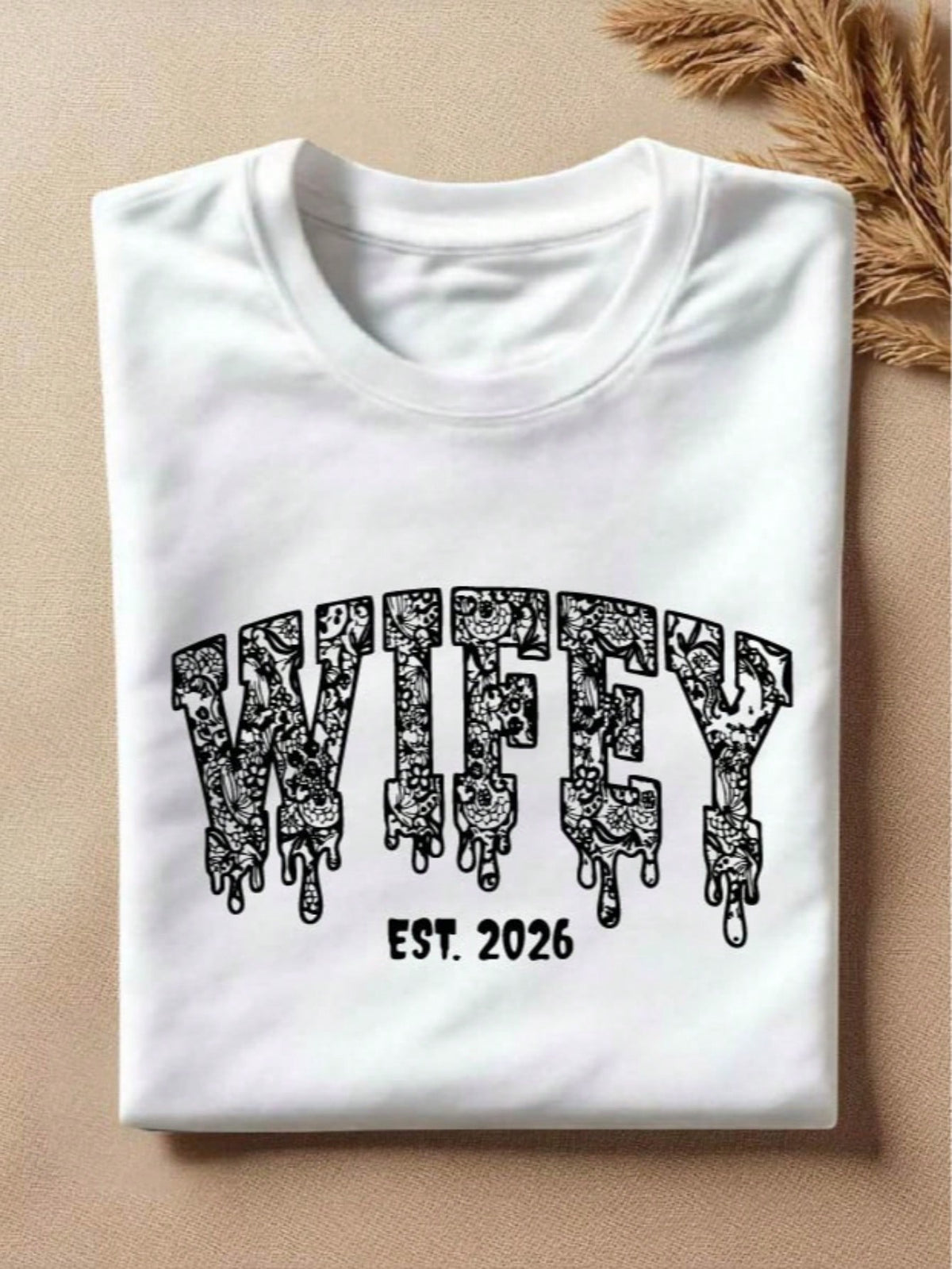 1 PC Wifey Hubby Est.2026 T-Shirt