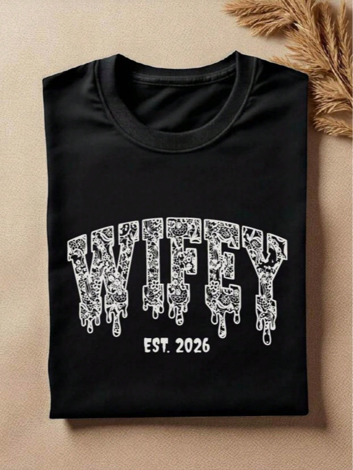1 PC Wifey Hubby Est.2026 T-Shirt