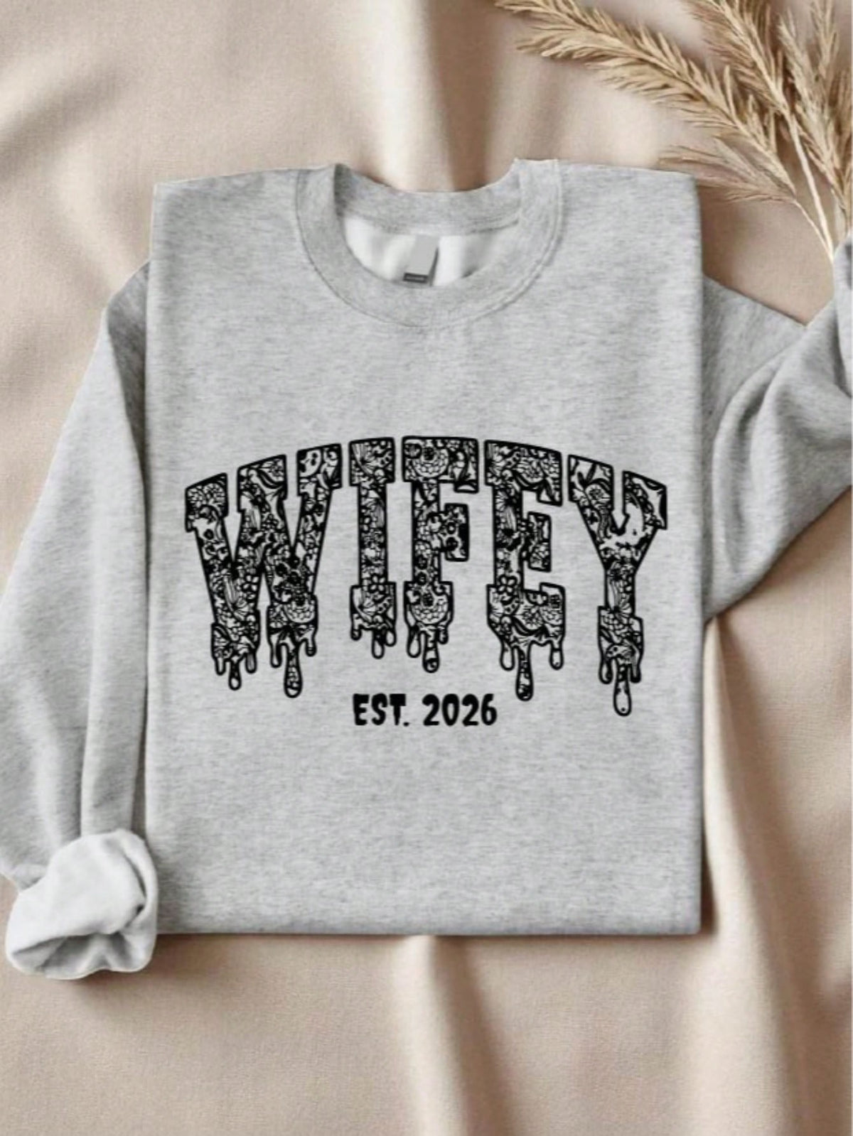 1 PC Wifey Hubby Est.2026 Sweatshirt