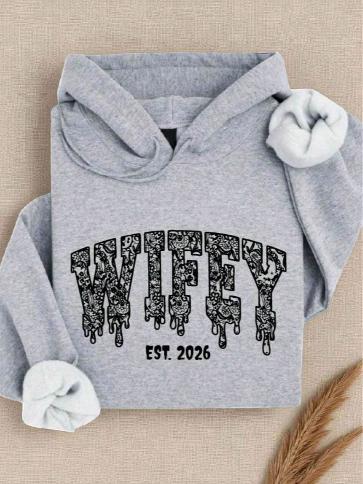 1 PC Wifey Hubby Est.2026 Hoodie