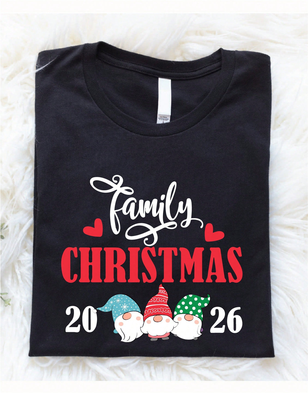 Cute Family Christmas 2026 Gnomes T-Shirt
