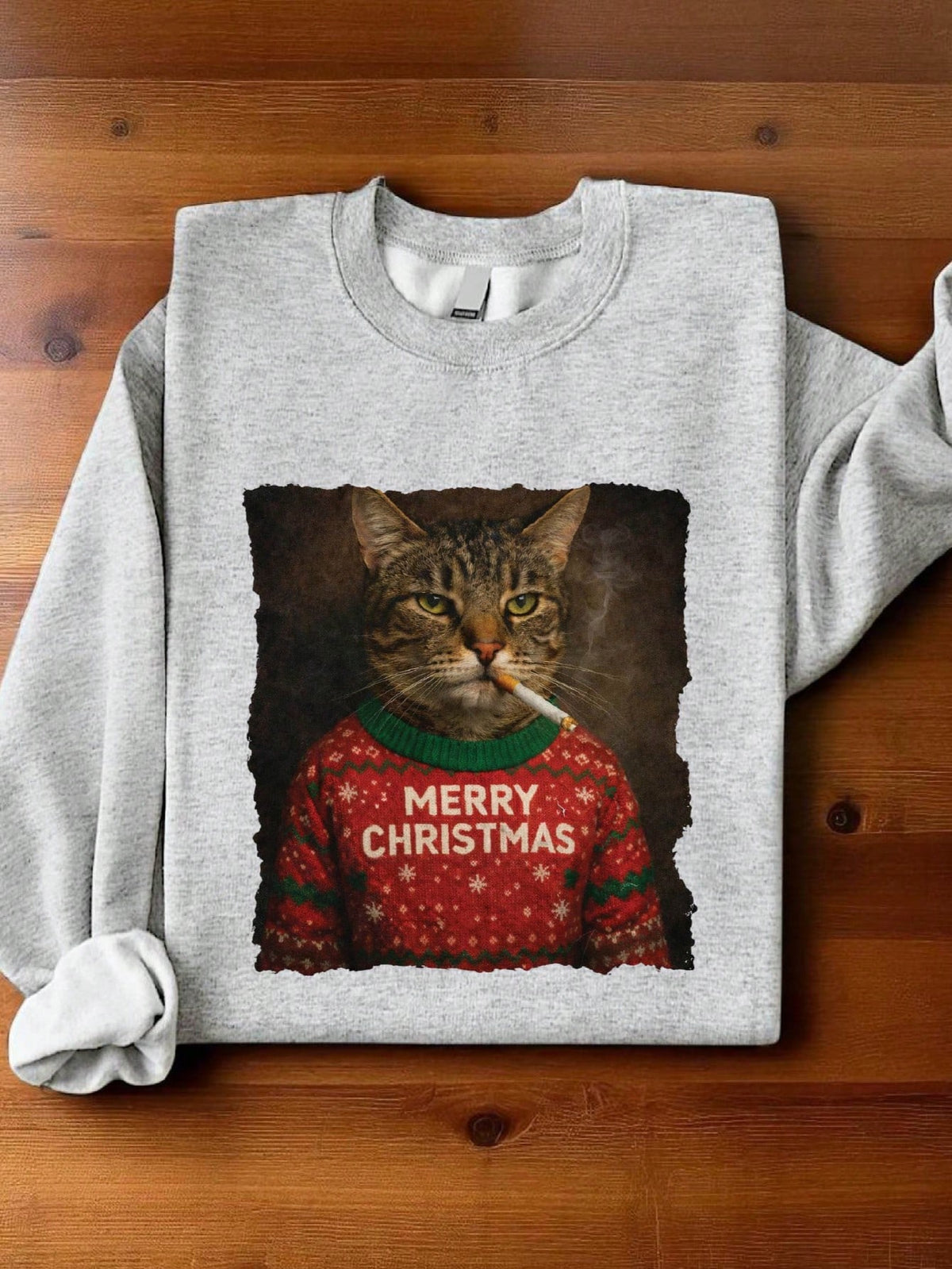 Merry Christmas Cat Sweatshirt
