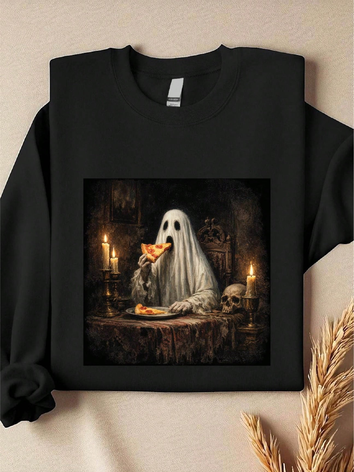 Ghost Eating Pizza Sweatshirt