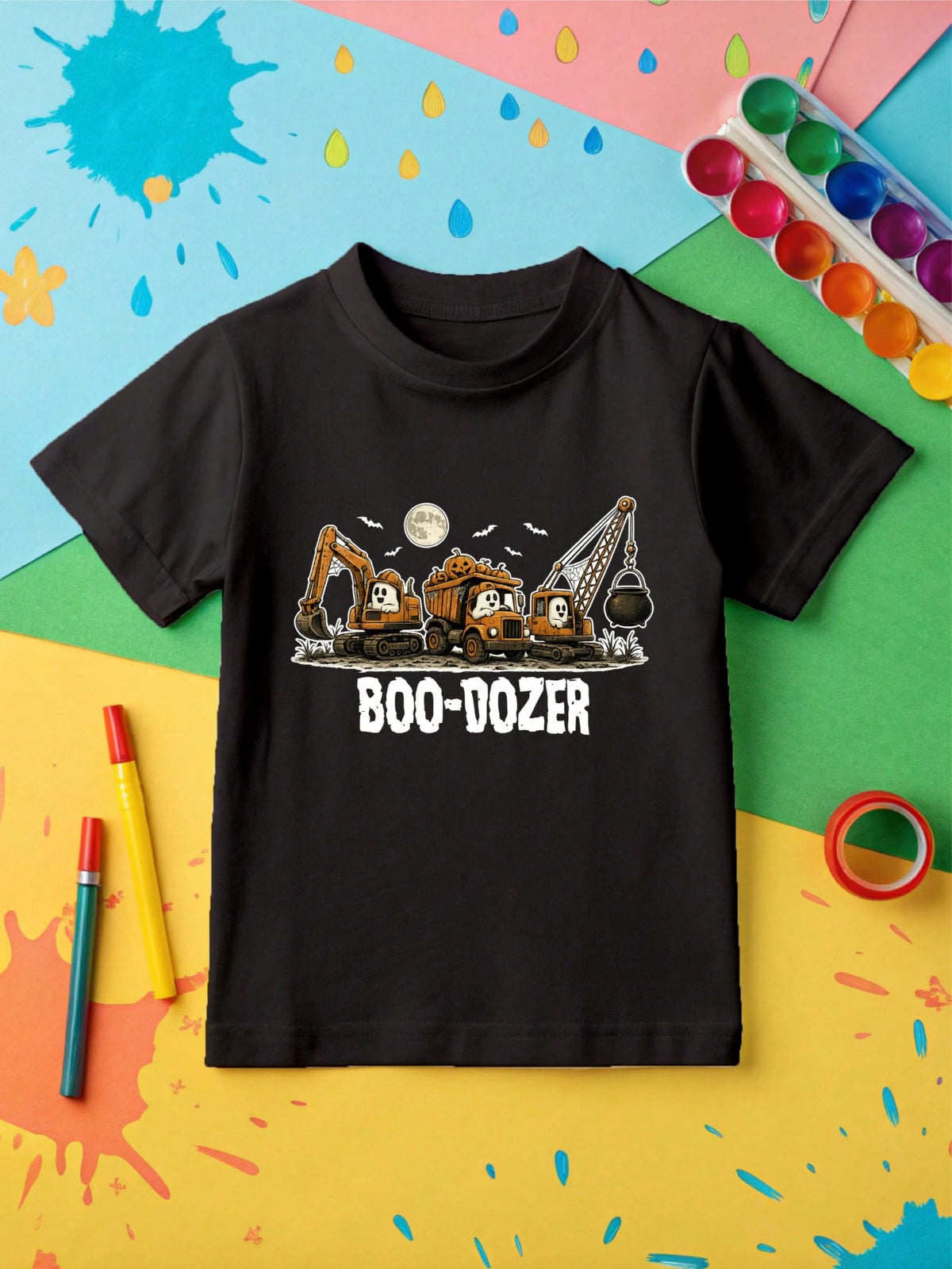 Funny Boo-Dozer Kids Hoodie