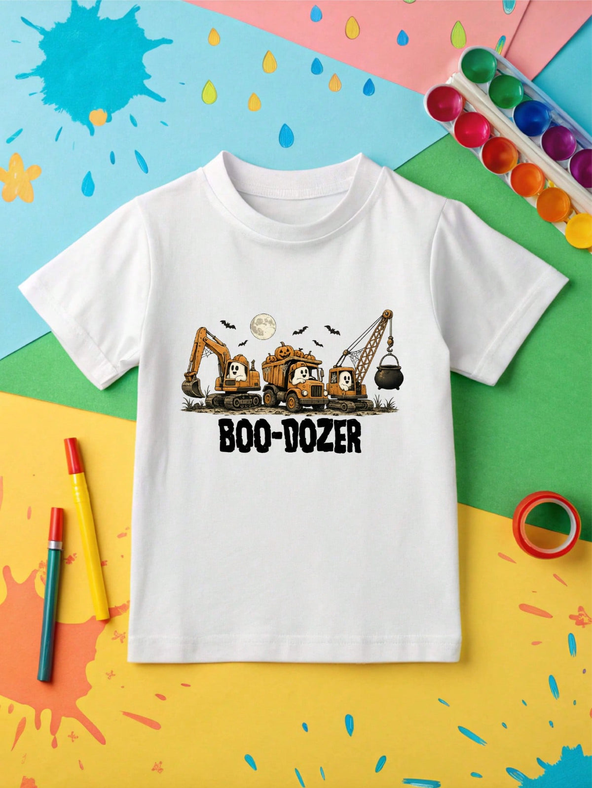 Funny Boo-Dozer Kids Bodysuit