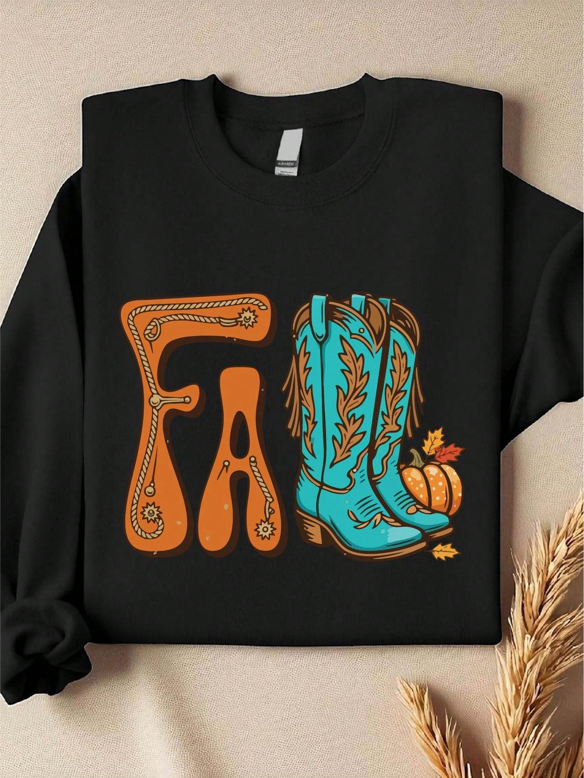 Fall Cowboy Boot Sweatshirt