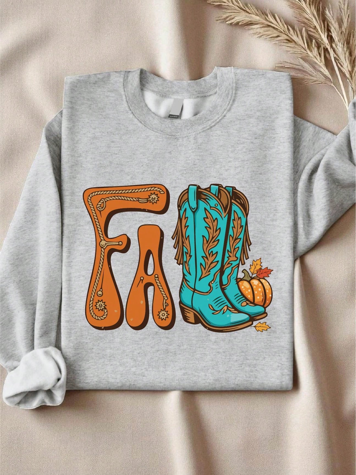 Fall Cowboy Boot Sweatshirt