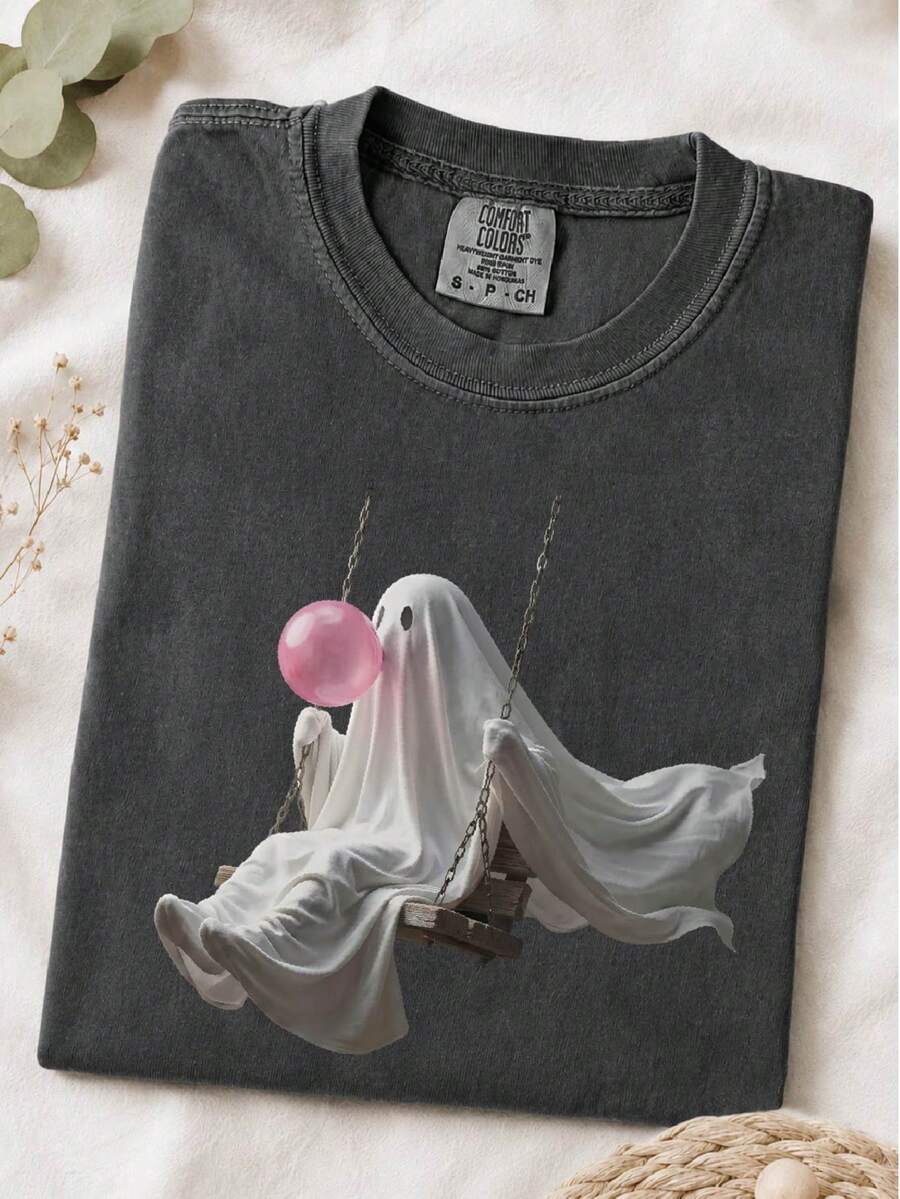 Pink Bubblegum Ghost T-Shirt