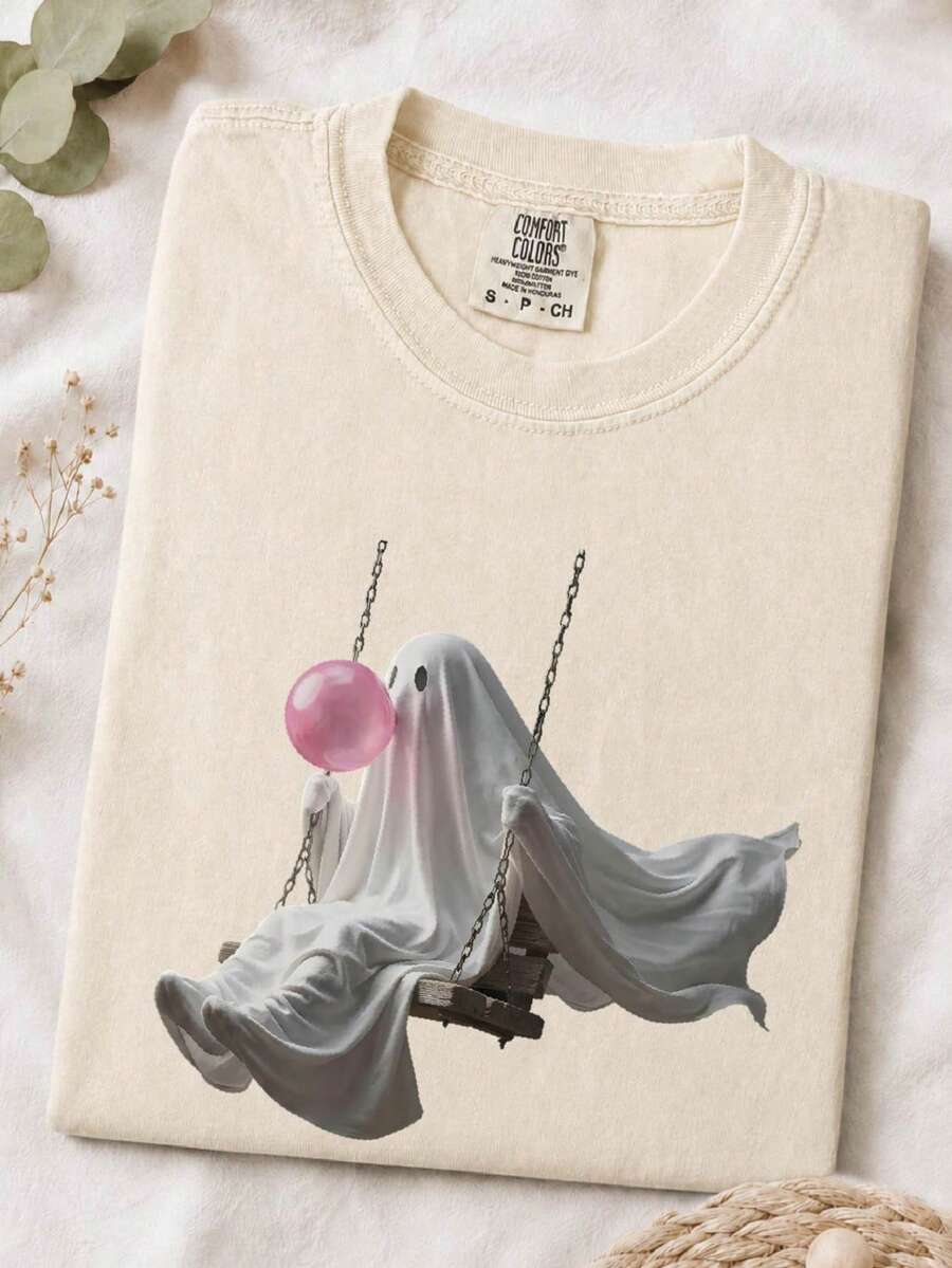 Pink Bubblegum Ghost T-Shirt