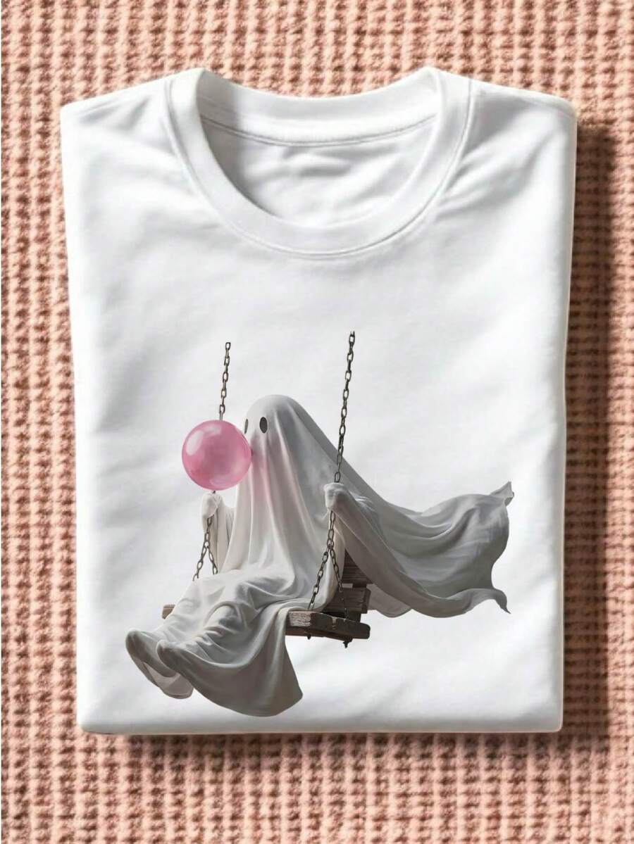 Pink Bubblegum Ghost T-Shirt