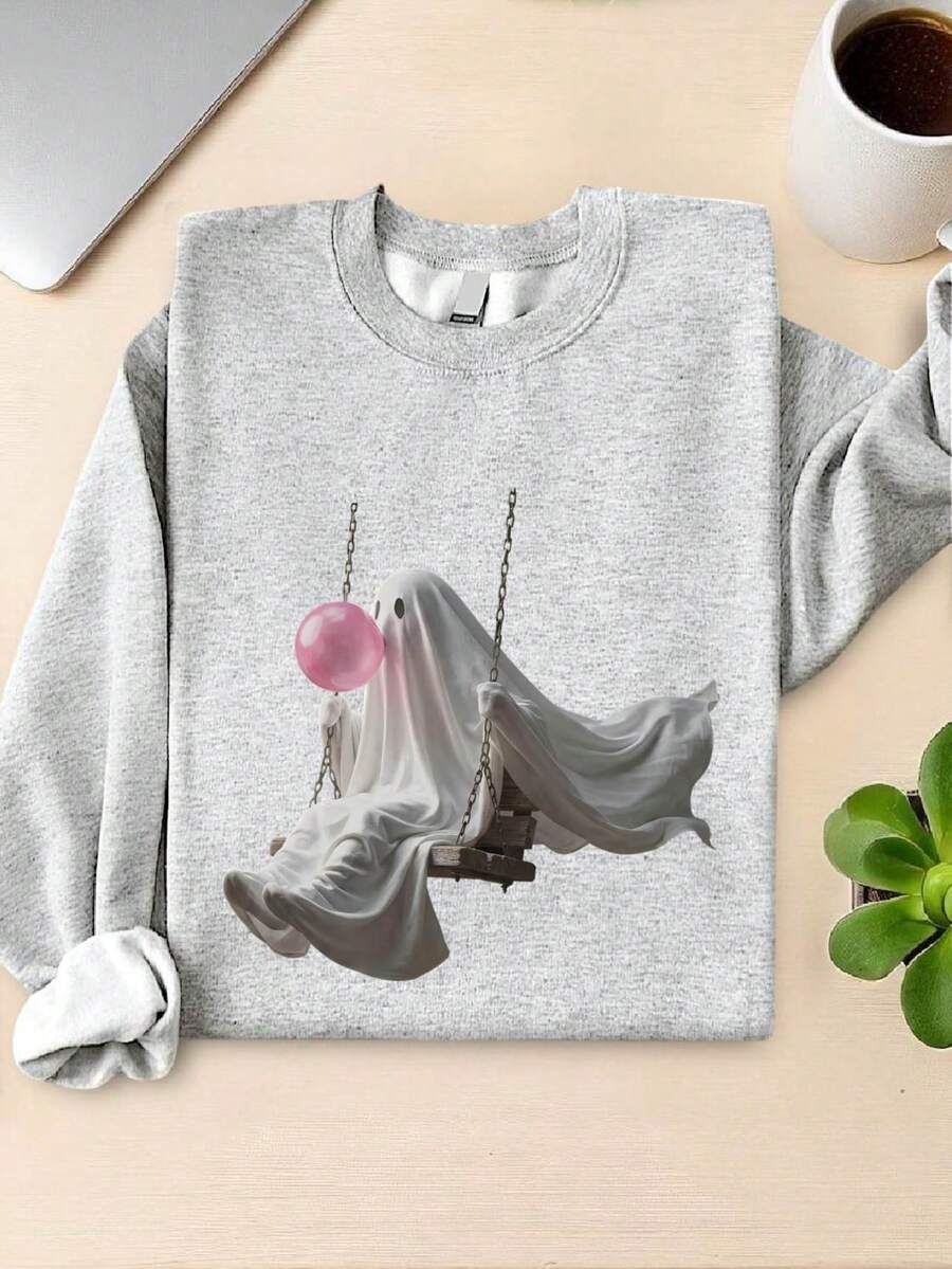 Pink Bubblegum Ghost Sweatshirt
