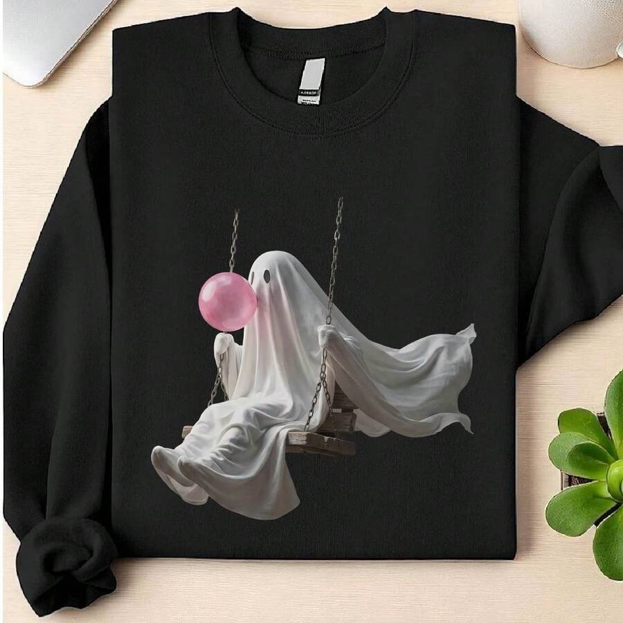 Pink Bubblegum Ghost Sweatshirt