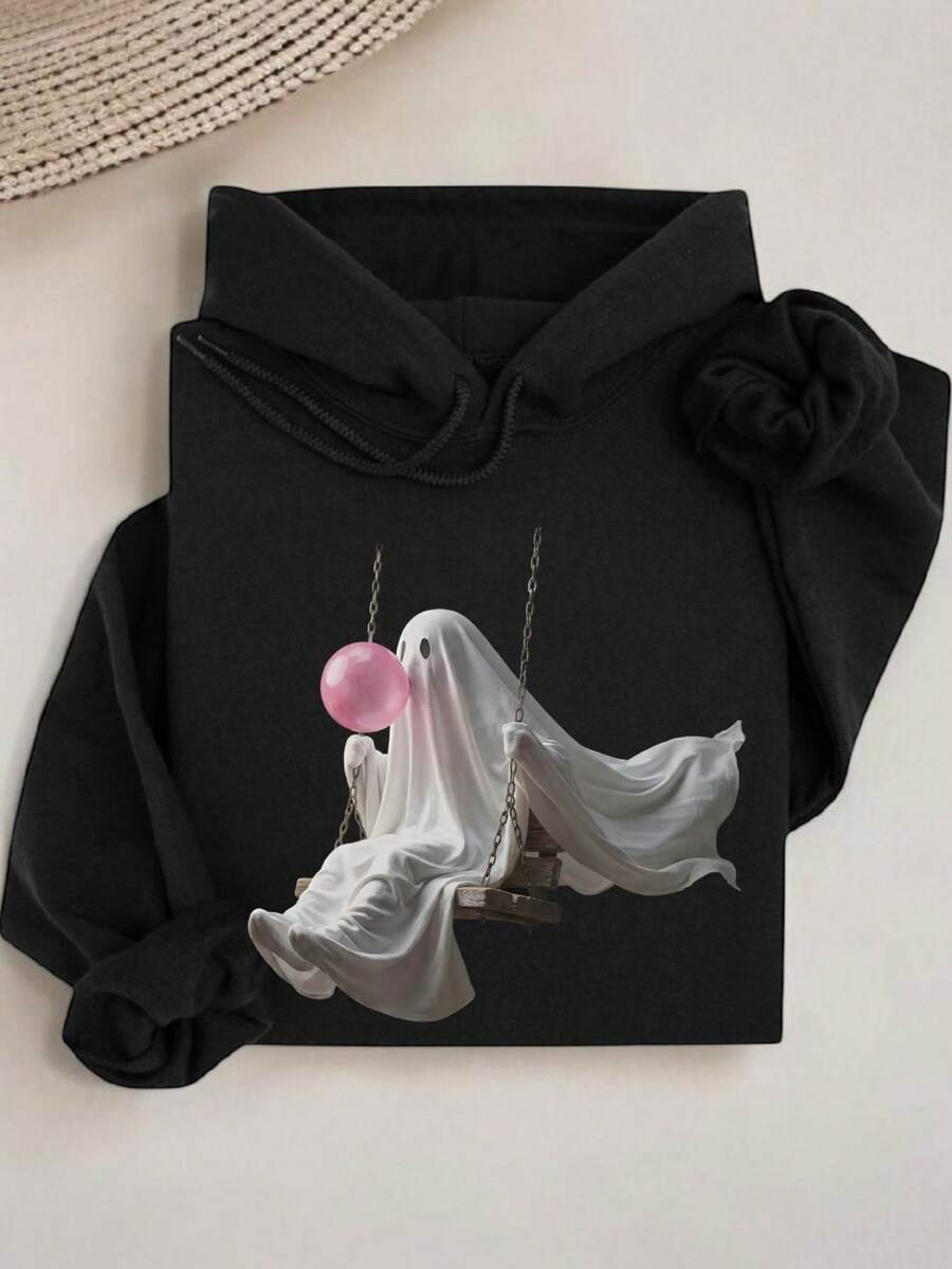 Pink Bubblegum Ghost Hoodie