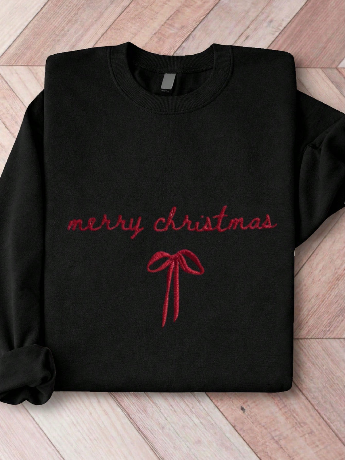 Merry Christmas Embroidered Sweatshirt
