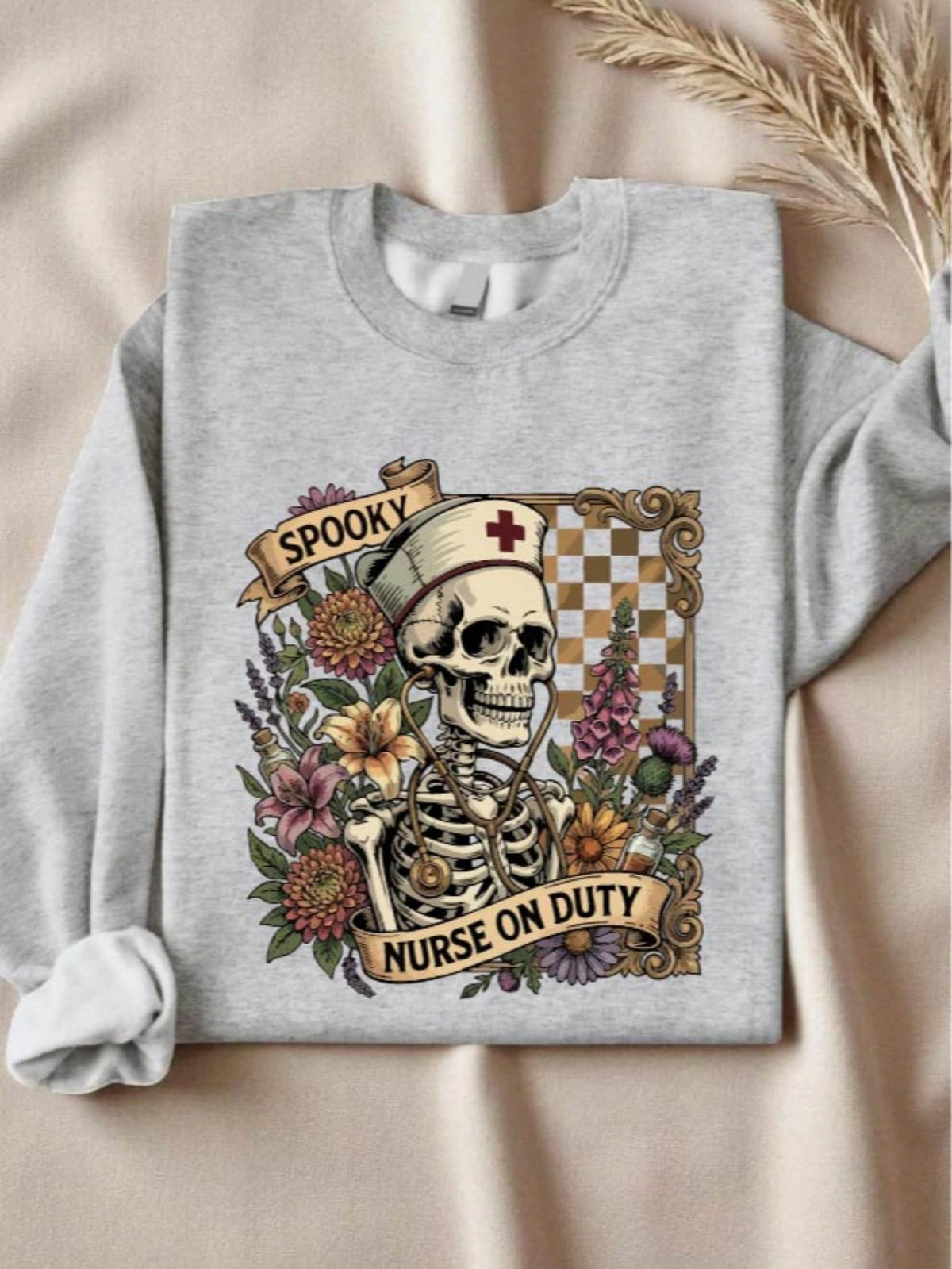 Spooky Nurse On Duty Sweatshirt