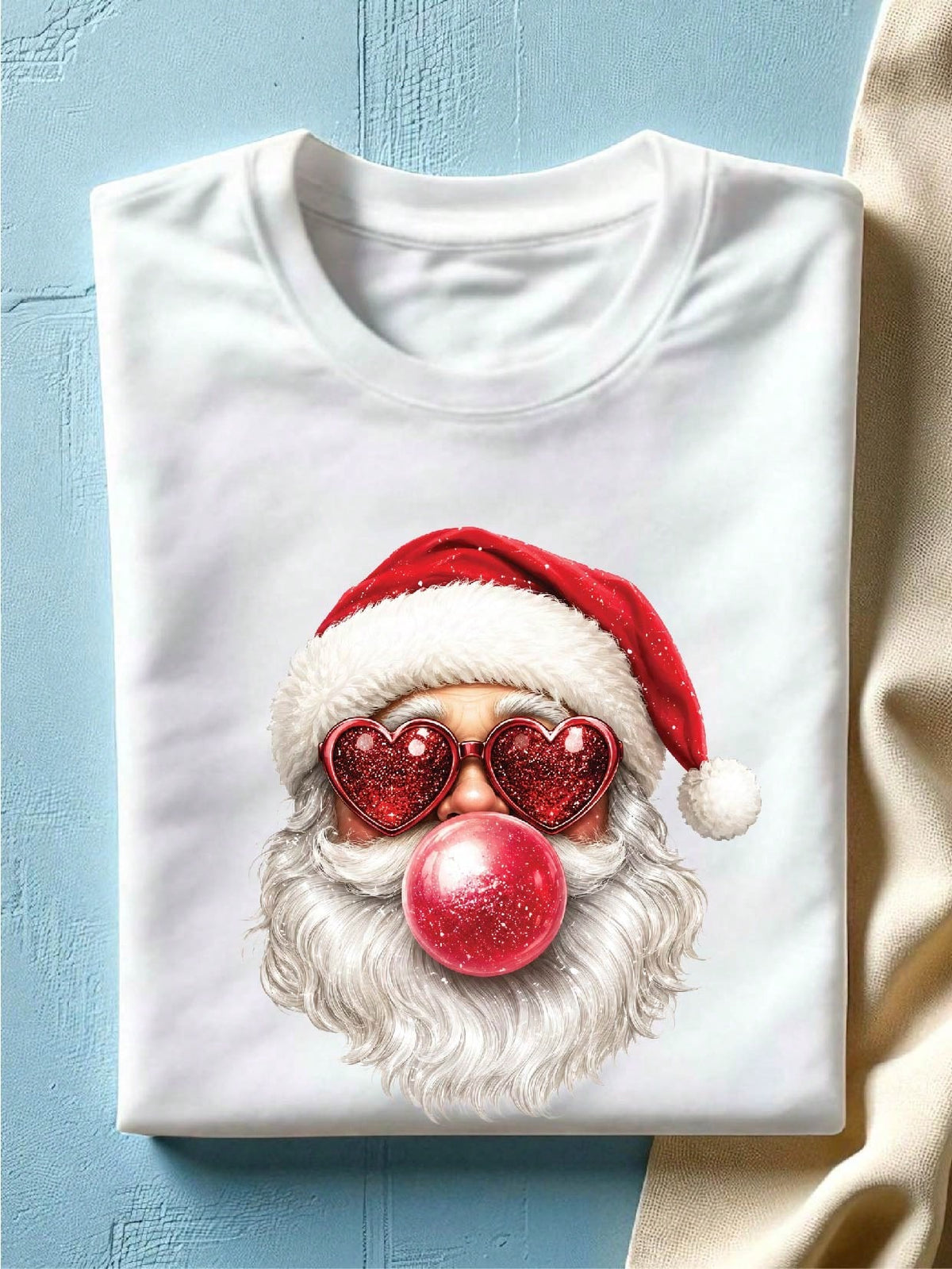 Santa Bubble Gum Christmas T-Shirt