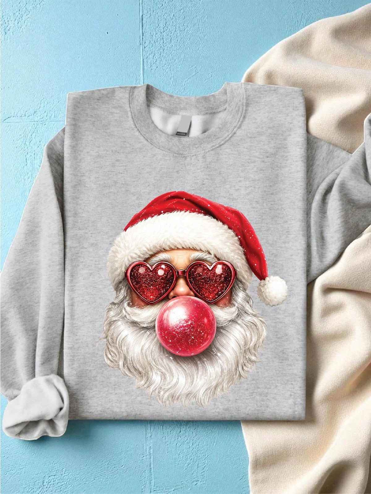 Santa Bubble Gum Christmas Sweatshirt