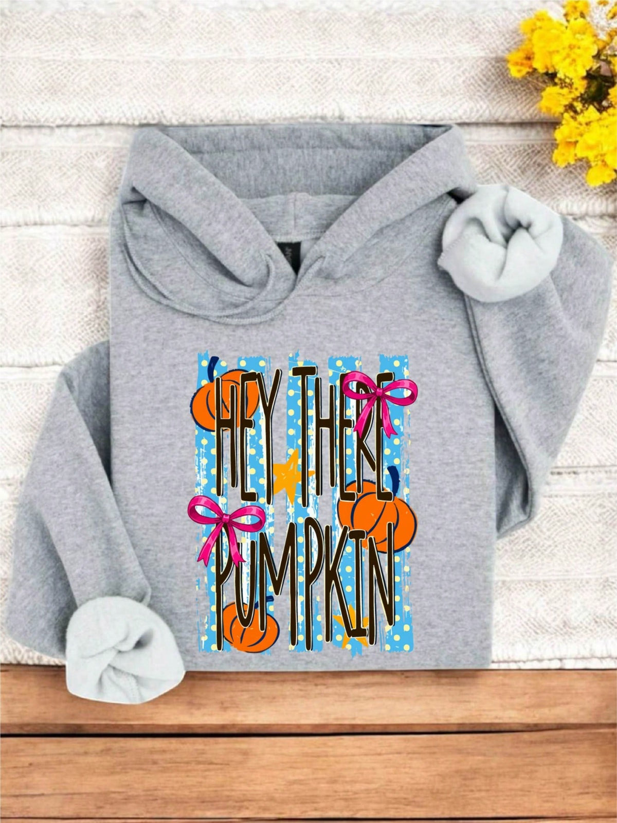 Polkadot Autumn Stripes Pumpkin Hoodie