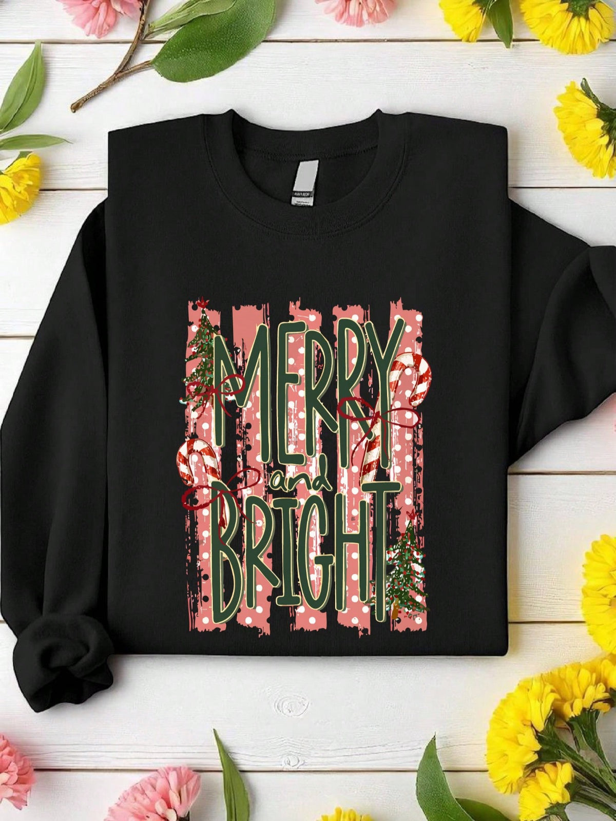 Stripes Merry And Bright Sweatshirt