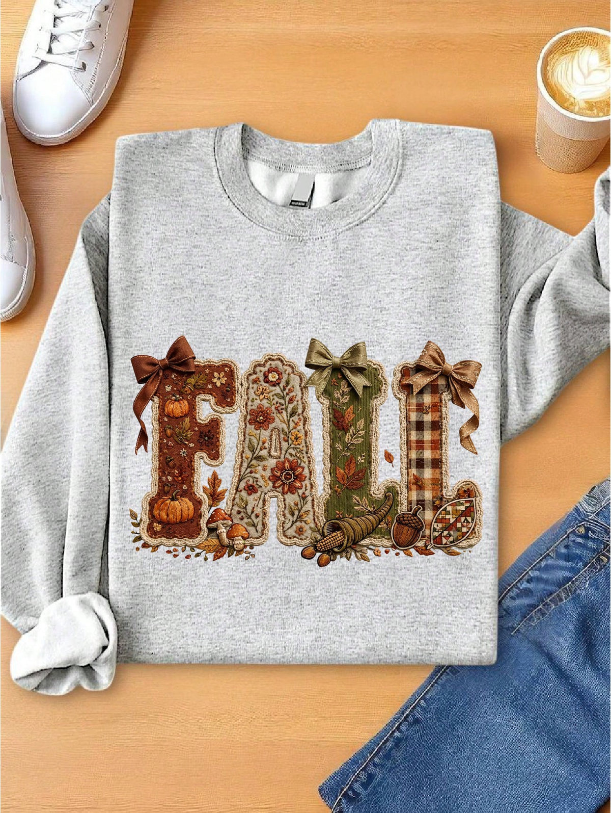 Fall Coquette Bow Sweatshirt