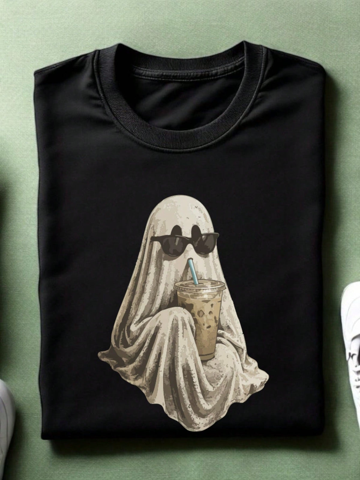 Ghost Drinking Coffee Unisex T-Shirt
