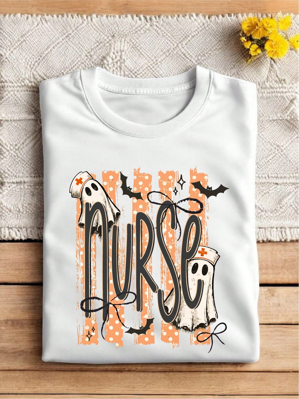 Funny Halloween Nurse Ghost T-Shirt