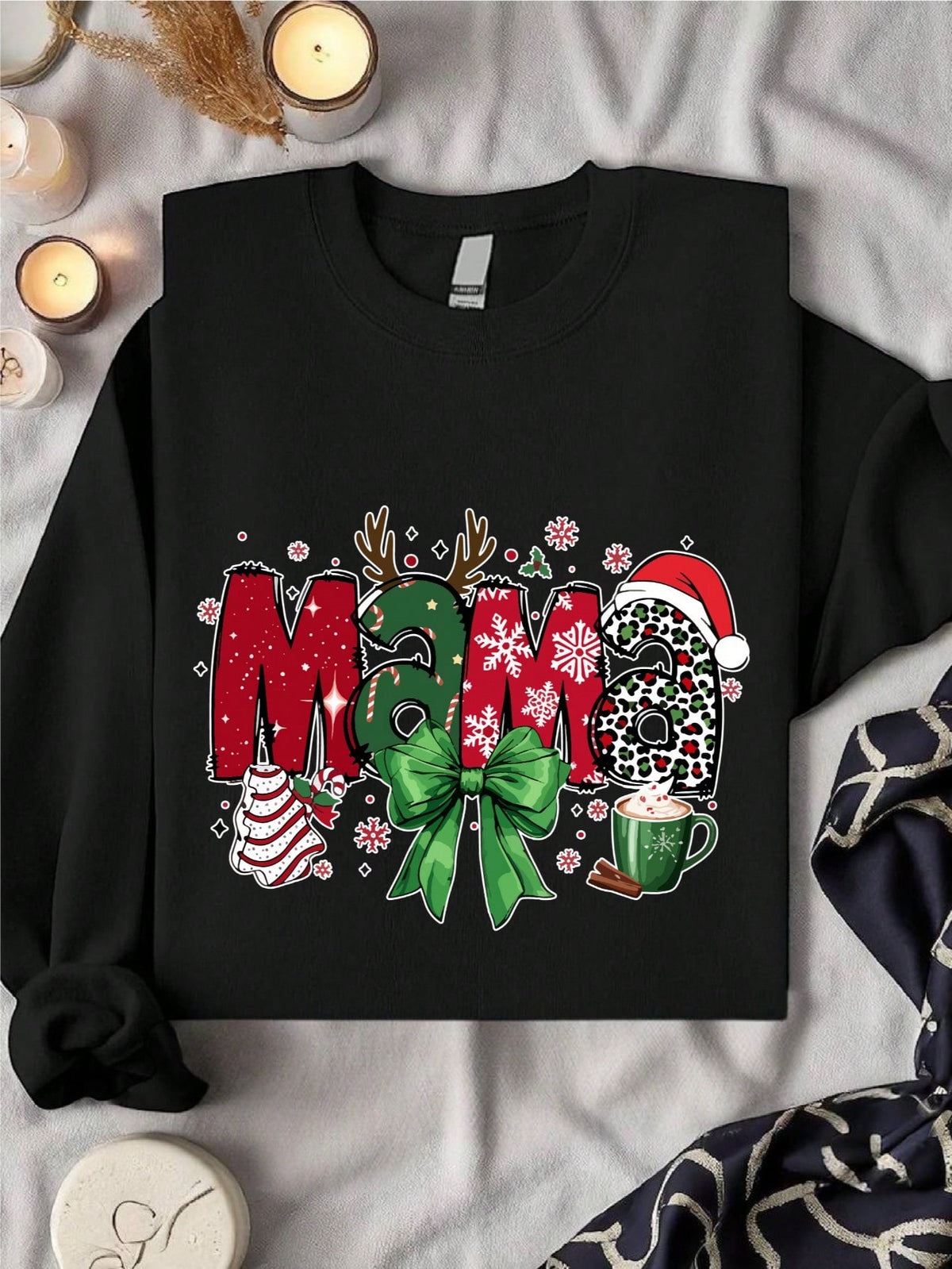 Christmas Mama Bow Sweatshirt