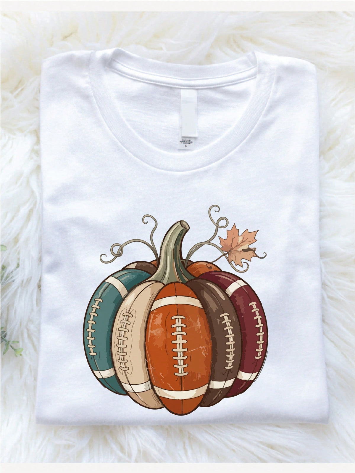 Retro Football Fall Pumpkin T-Shirt