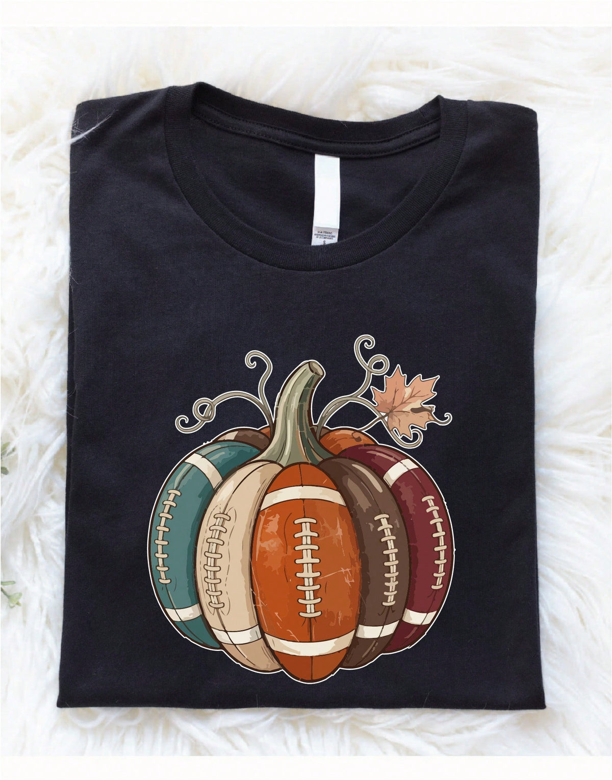 Retro Football Fall Pumpkin T-Shirt