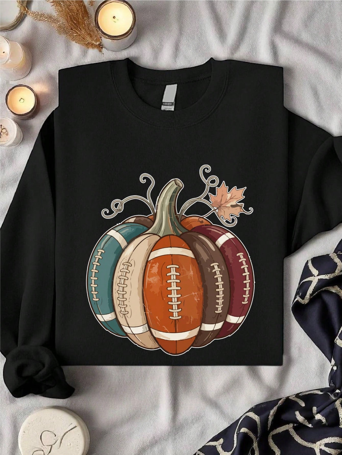 Vintage Football Fall Pumpkin Sweatshirt