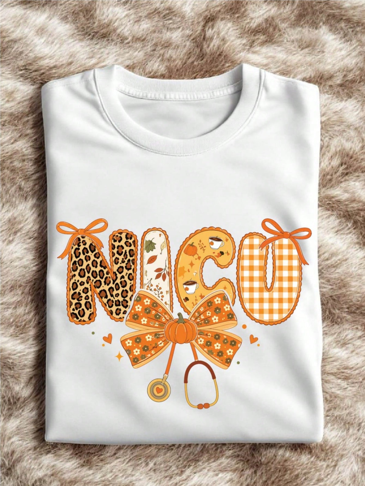 Nurse Pumpkin Bow T-Shirt