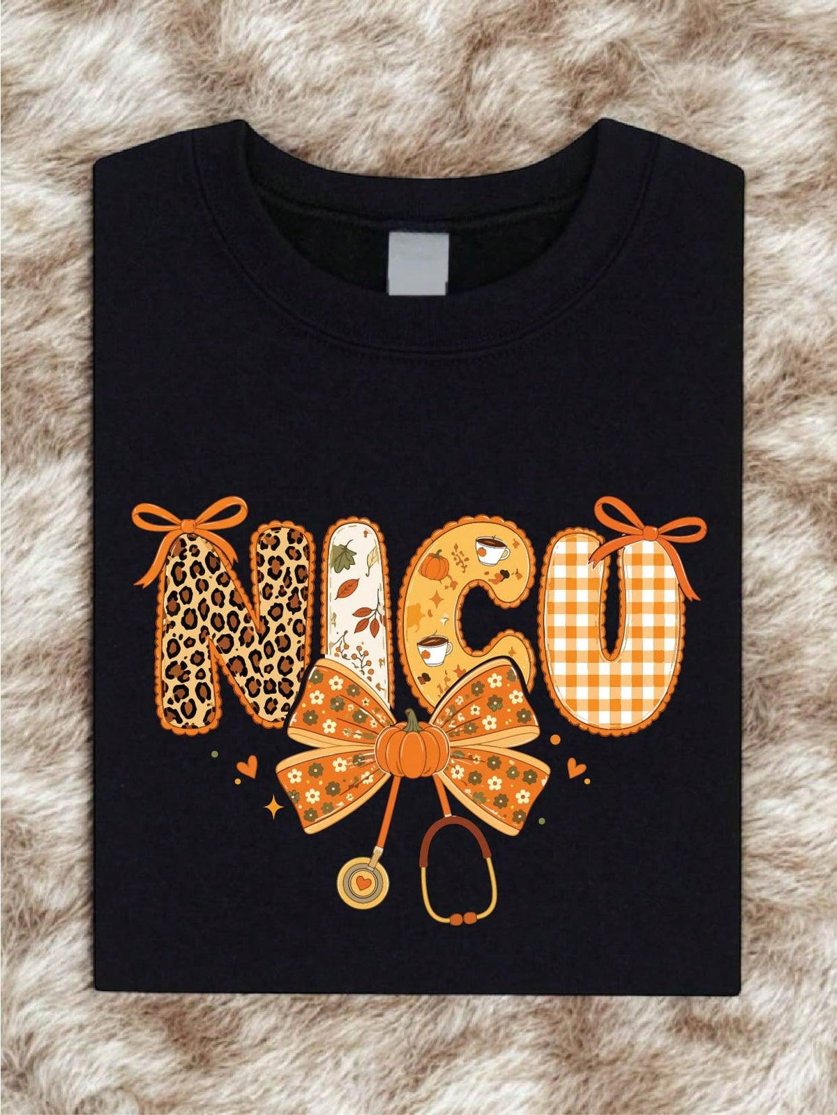 Nurse Pumpkin Bow T-Shirt