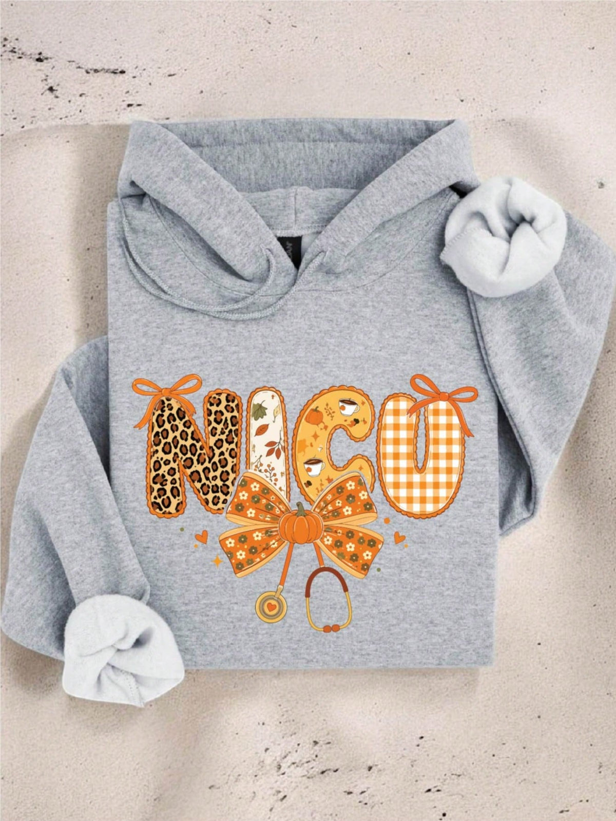 Nurse Pumpkin Bow Hoodie